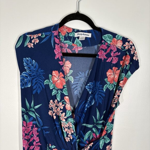 Tommy Bahama Women L Carmela Fabric Clara Breezy Bouquet Faux-Wrap Dress NWOT - Picture 8 of 12